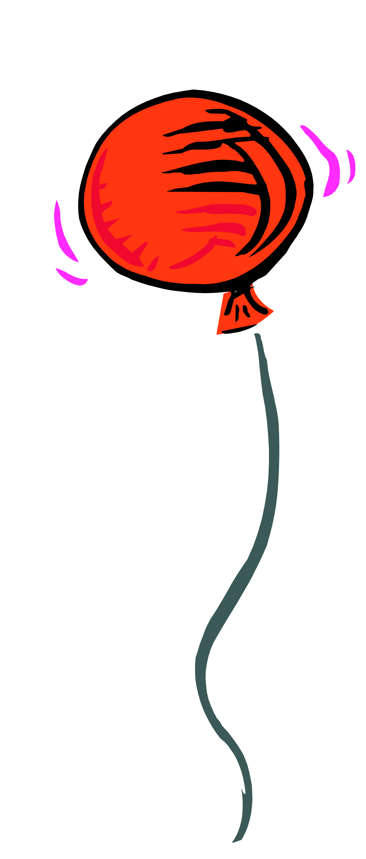 Red Balloon Clipart on Black Background - Stunning Visuals for Every Project
