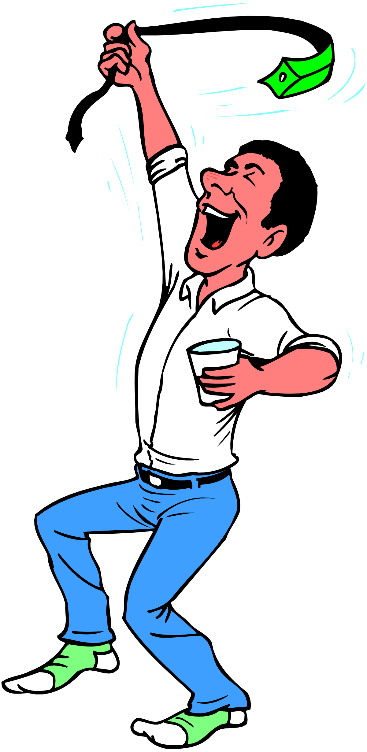 Man Throwing a Frck Clipart - Dynamic Action Scene