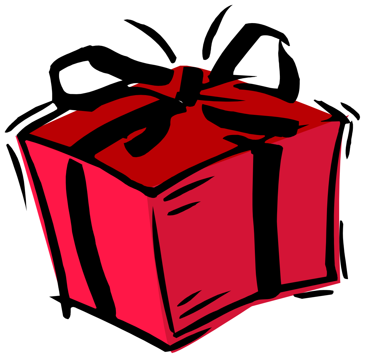 a red gift box with a bow on top clip art png transparent Red Gift Box with Bow: Festive and Elegant Clipart