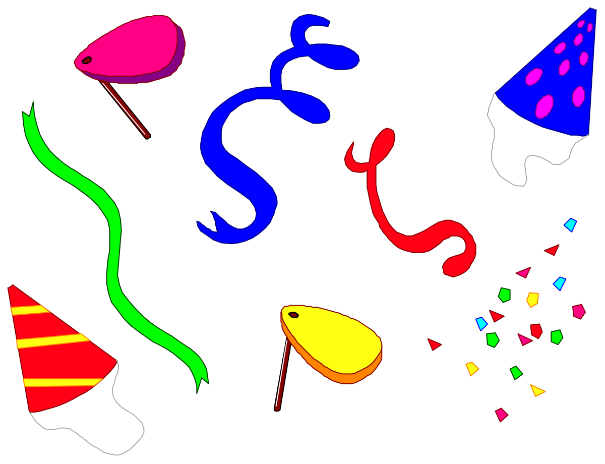 Colorful Kites Flying in the Air - Vibrant Clipart Collection