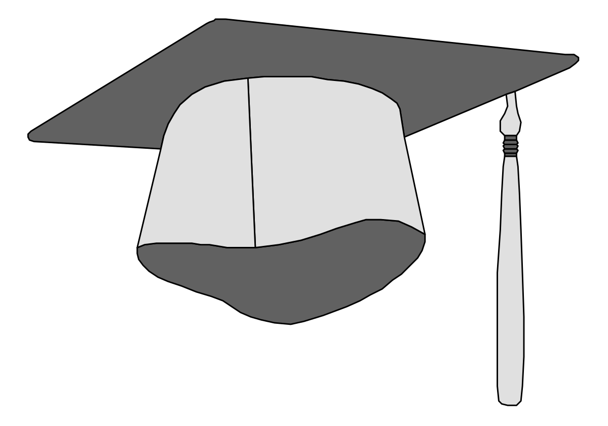 Graduation Cap Clipart: Celebratory Tassel & Traditional Design
