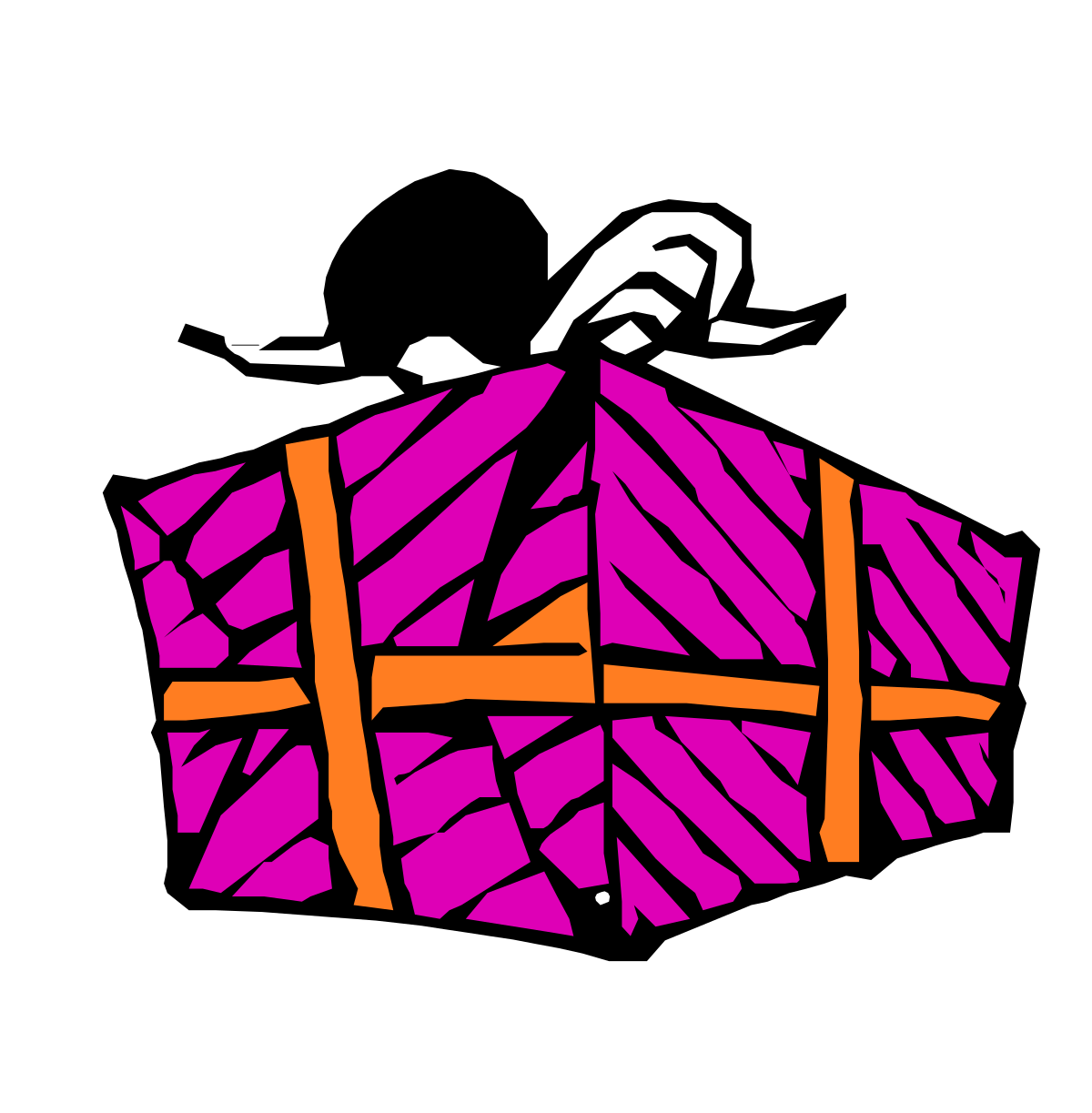 a pink and orange gift box with a bow clip art png transparent Pink and Orange Gift Box Clipart with Bow