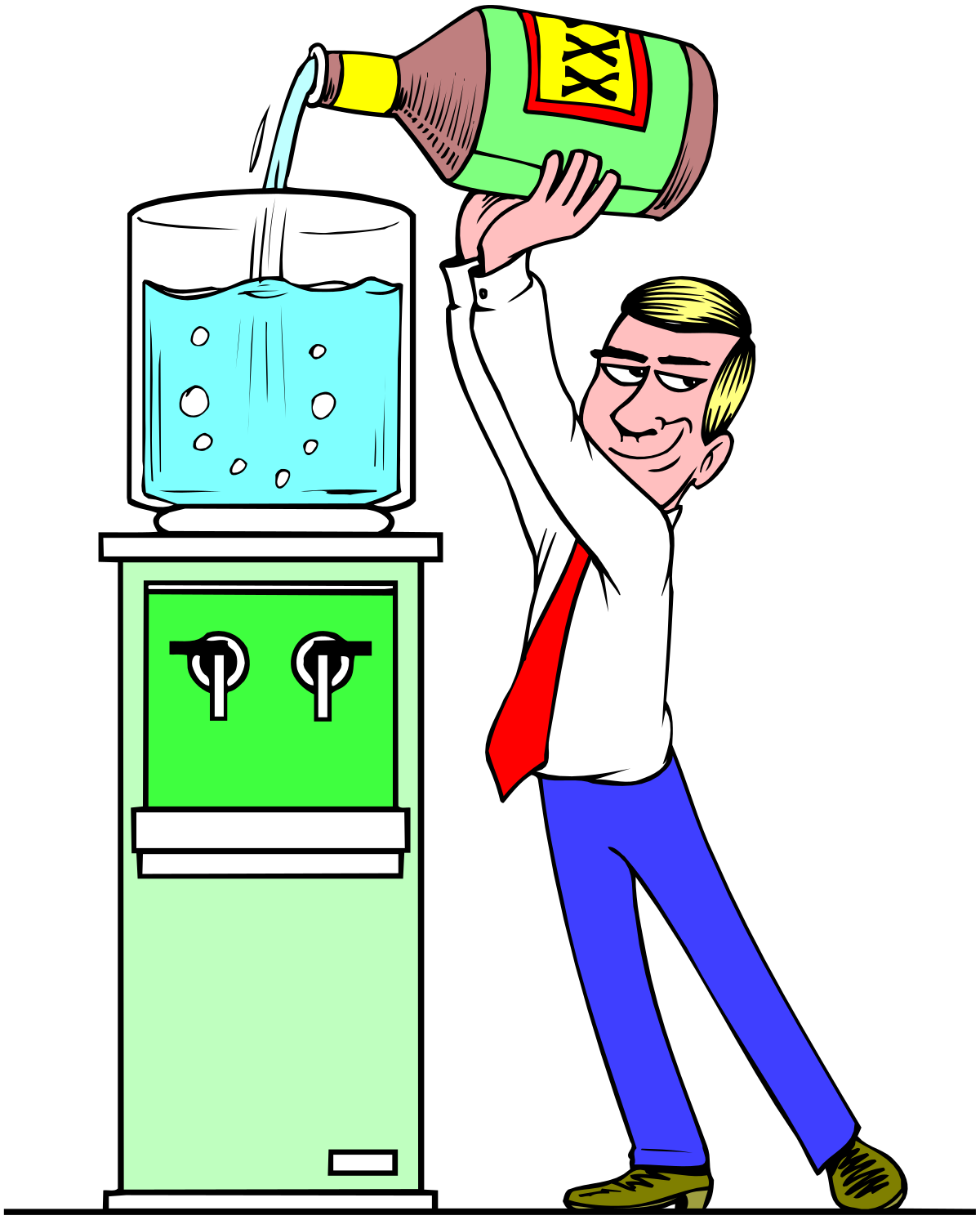 a man is pouring water into a stove clip art png transparent Water Pouring into Stove Clipart: Creative Kitchen Scene