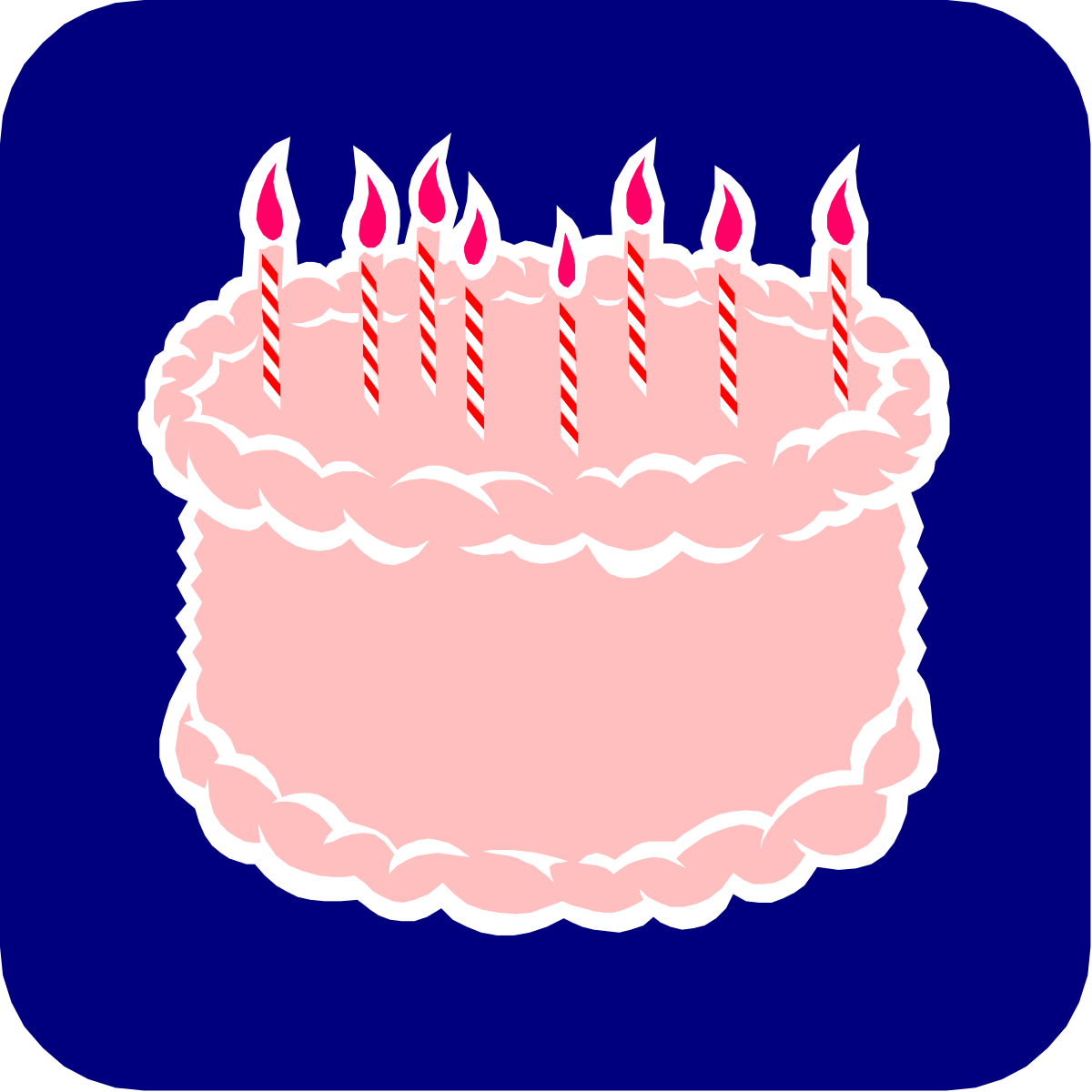 Birthday Cake Clipart with Candles  Perfect for Celebrations