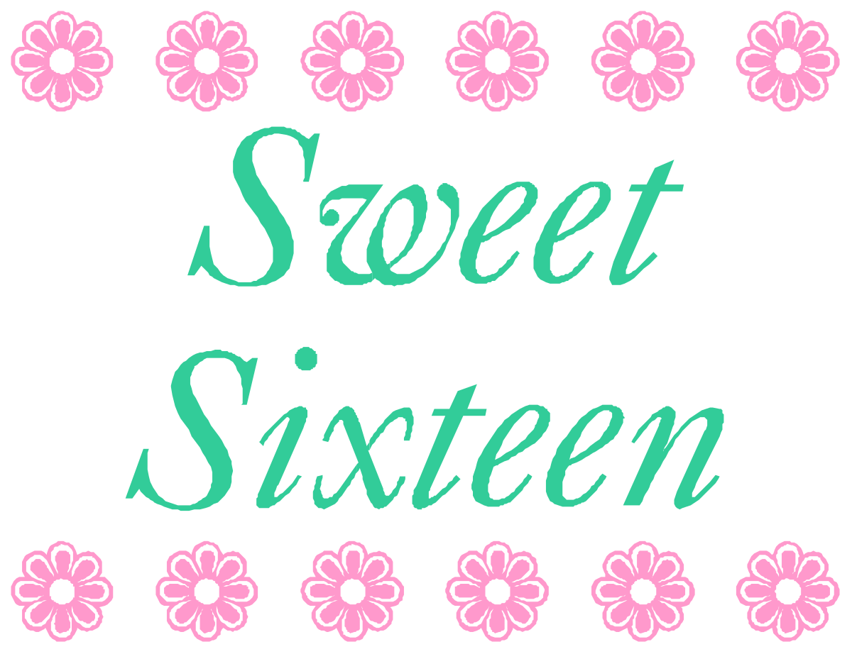 Sweet Sixteen Celebration Clipart: Vibrant Decorations and Joyful Moments