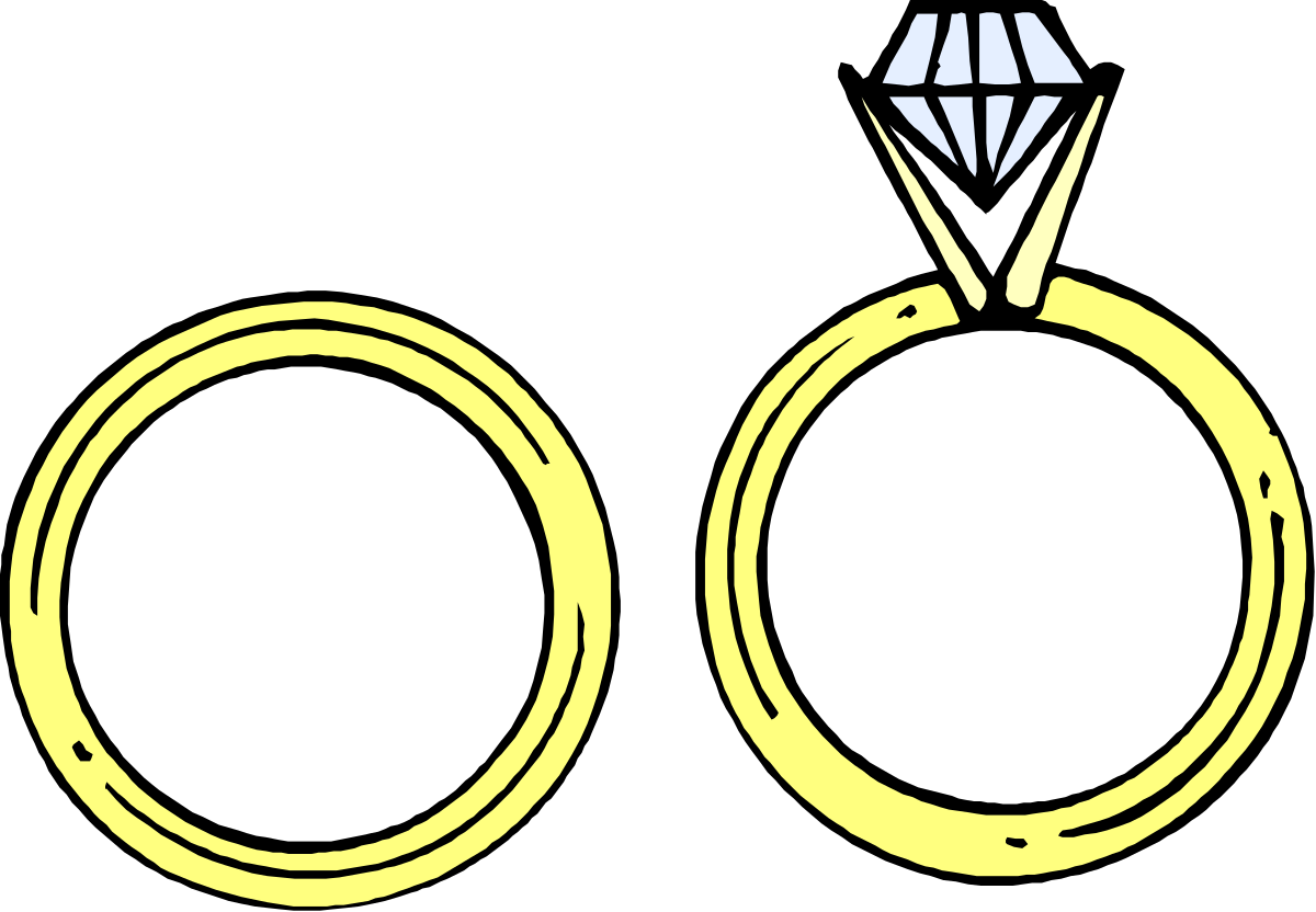 Stunning Wedding Rings with Diamond Clipart for Celebrations