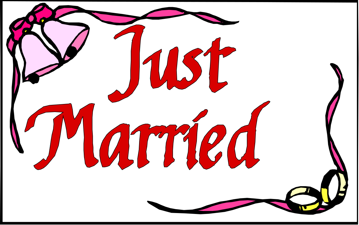 just married clipart clipart clip art png transparent Just Married Clipart: Celebrate Love with Wedding Icons