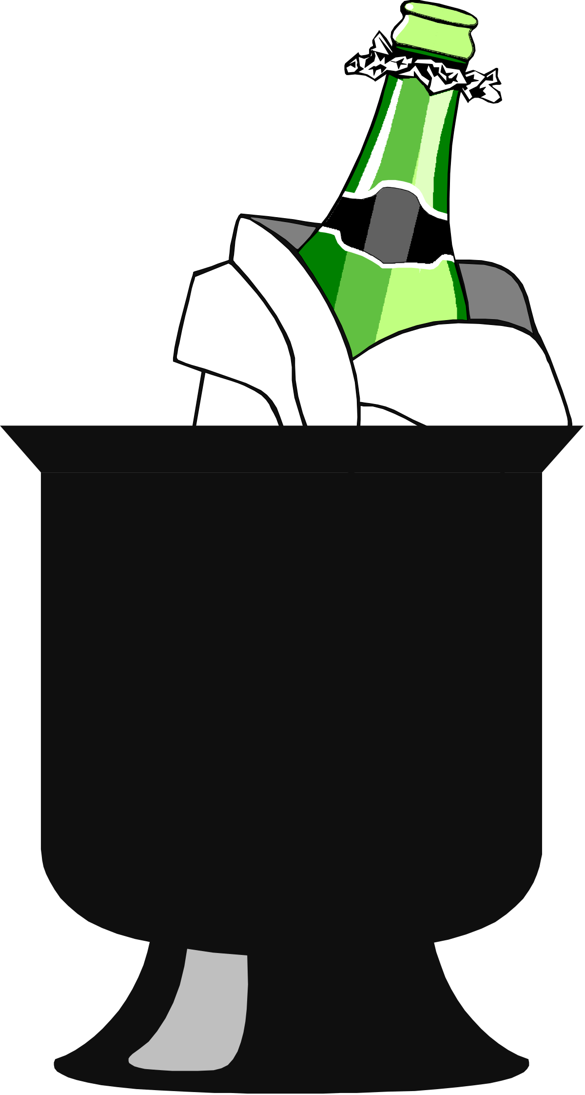 Beer Bottle in Trash Can Clipart - Perfect for Waste Management Themes