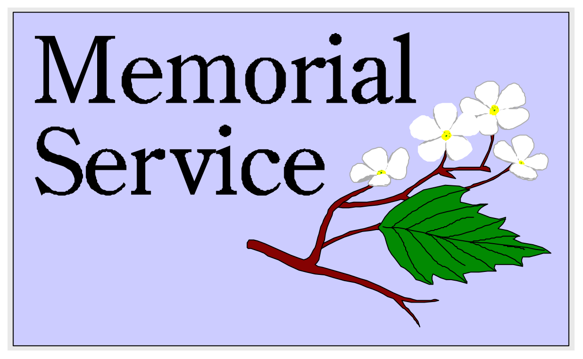 Memorial Service Logo: Elegant Tribute Clipart for Remembrance