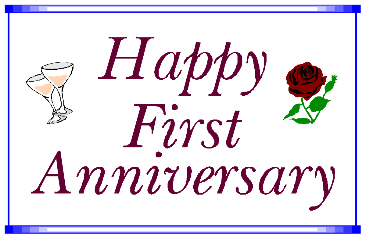 happy first anniversary clipart clip art png transparent Happy First Anniversary Clipart - Celebrate Love with Joyful Illustrations