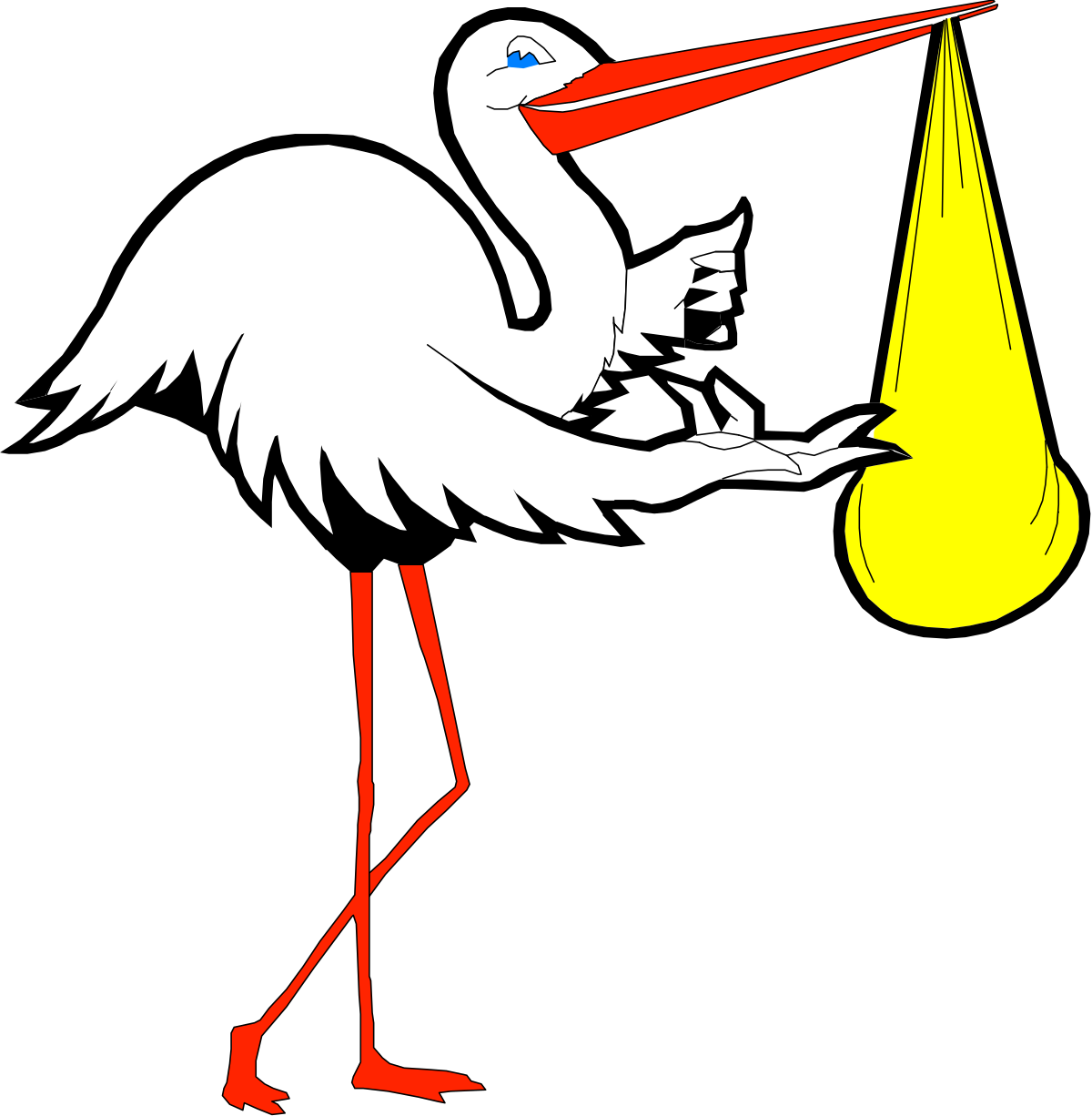 Stork with Food Bag Clipart - Perfect for Celebrations