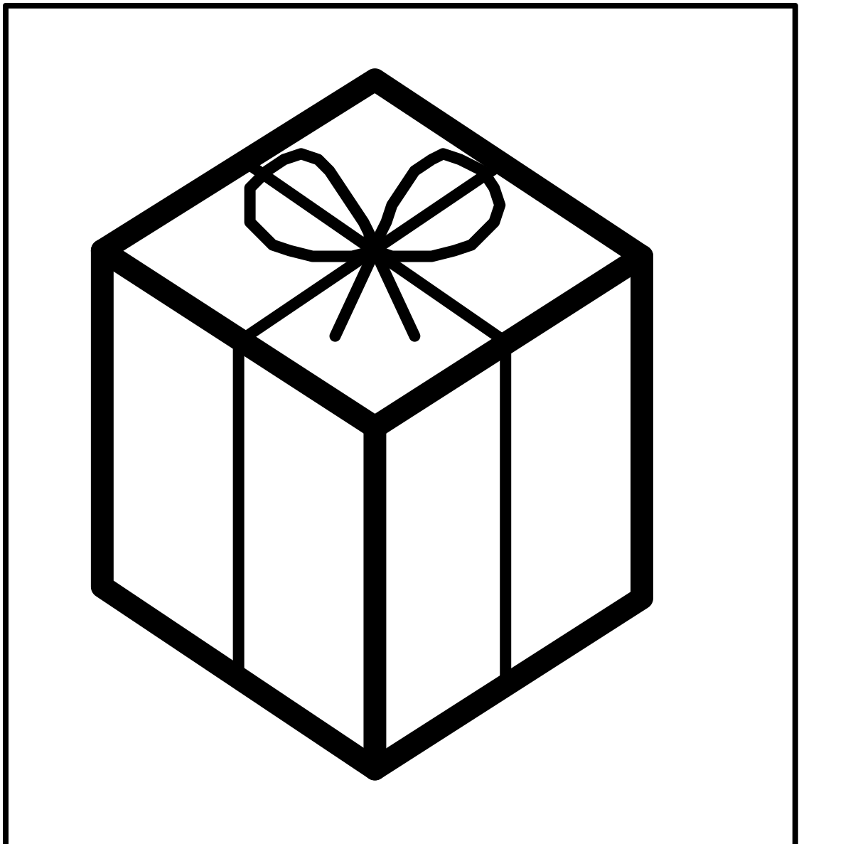 a black and white gift box with a bow clip art png transparent Black and White Gift Box with Bow Clipart for Celebrations