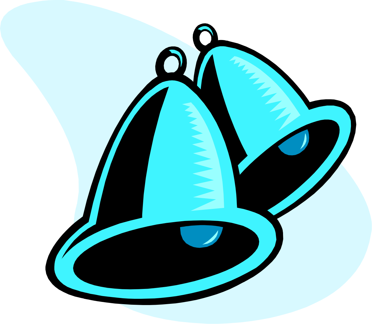a blue bell with a bell on top clip art png transparent Blue Bell Clipart with Elegant Bell Top