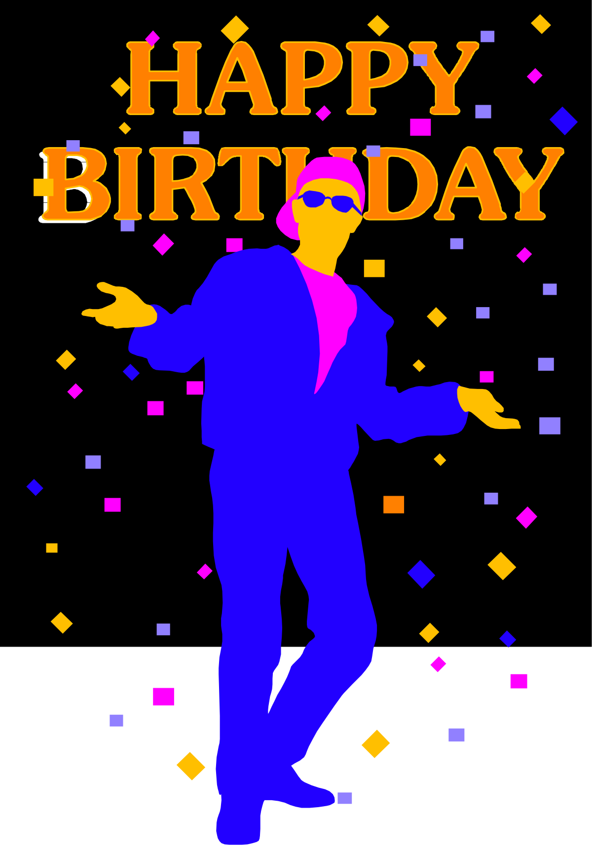 a man in a suit with a happy birthday sign clip art png transparent Happy Birthday Man in a Suit Clipart for Celebrations