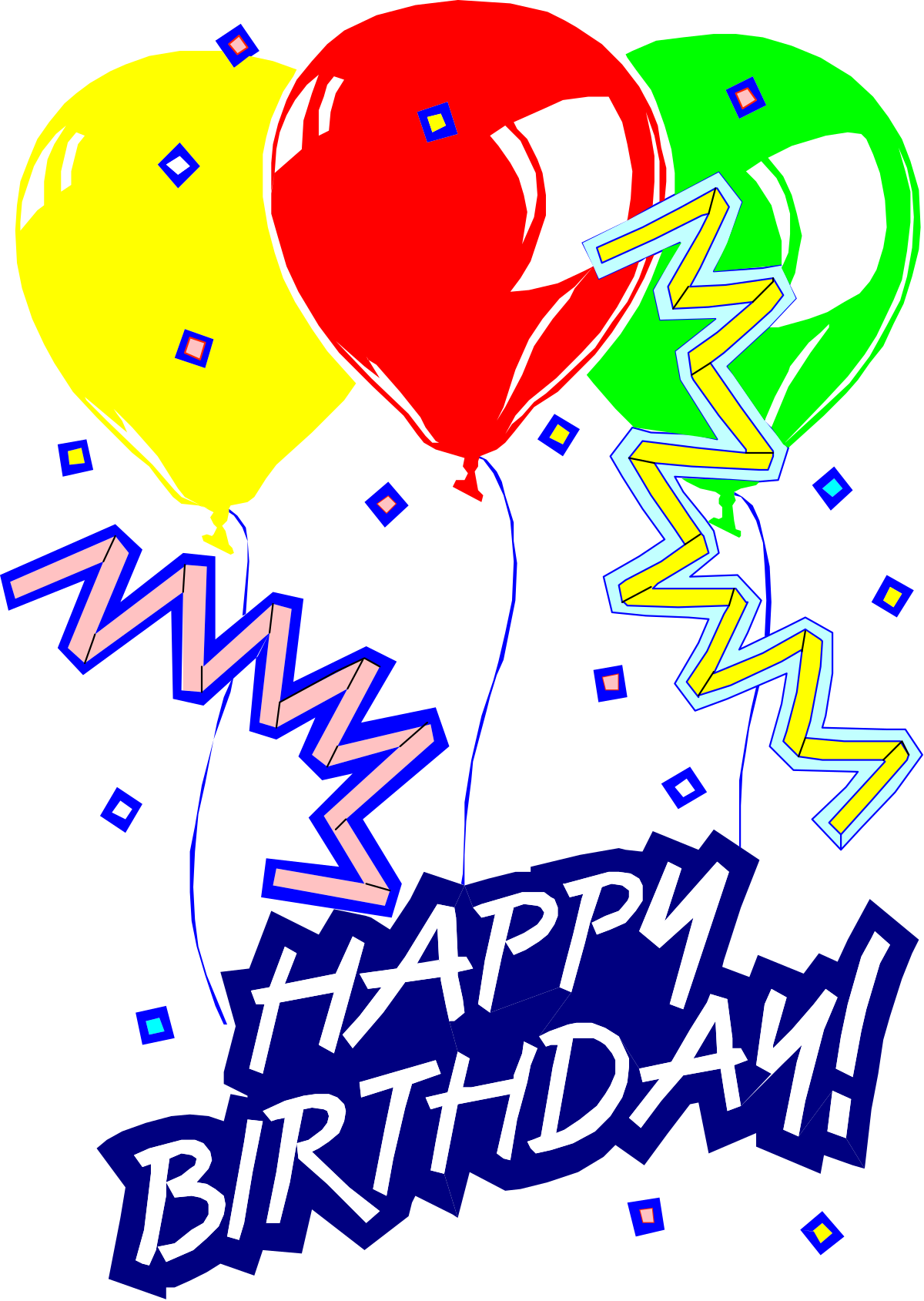 Happy Birthday Balloons Clipart - Celebrate with Joyful Designs