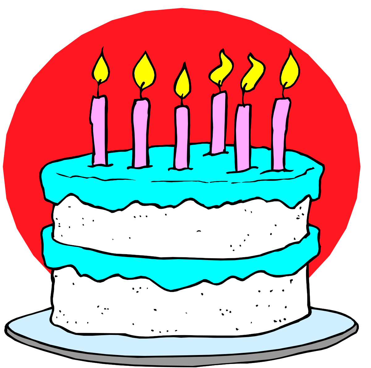 Birthday Cake with Candles Clipart - Celebrate with Sweetness