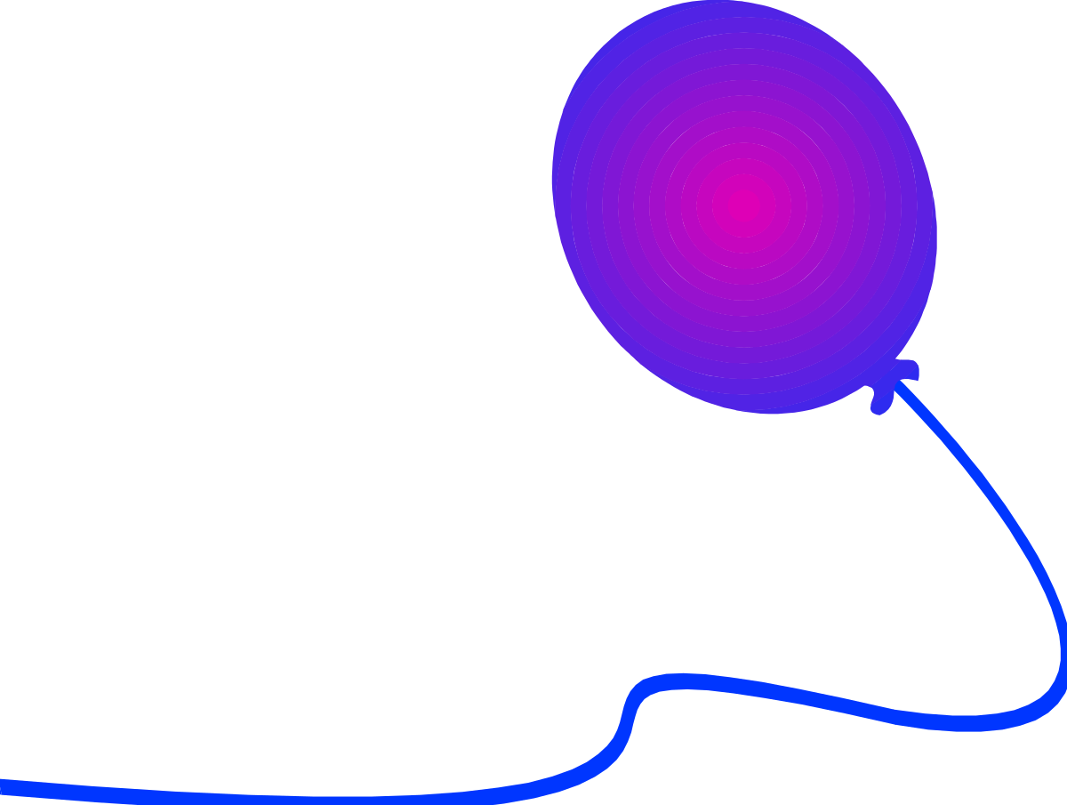 Balloon with String Clipart for Festive Celebrations
