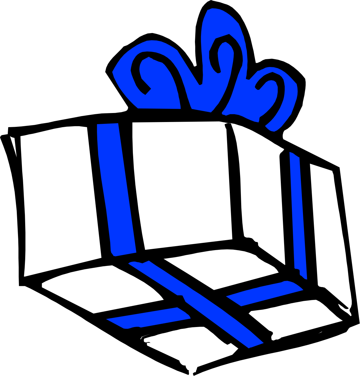 Blue Gift Box with Bow - Perfect Clipart for Celebrations