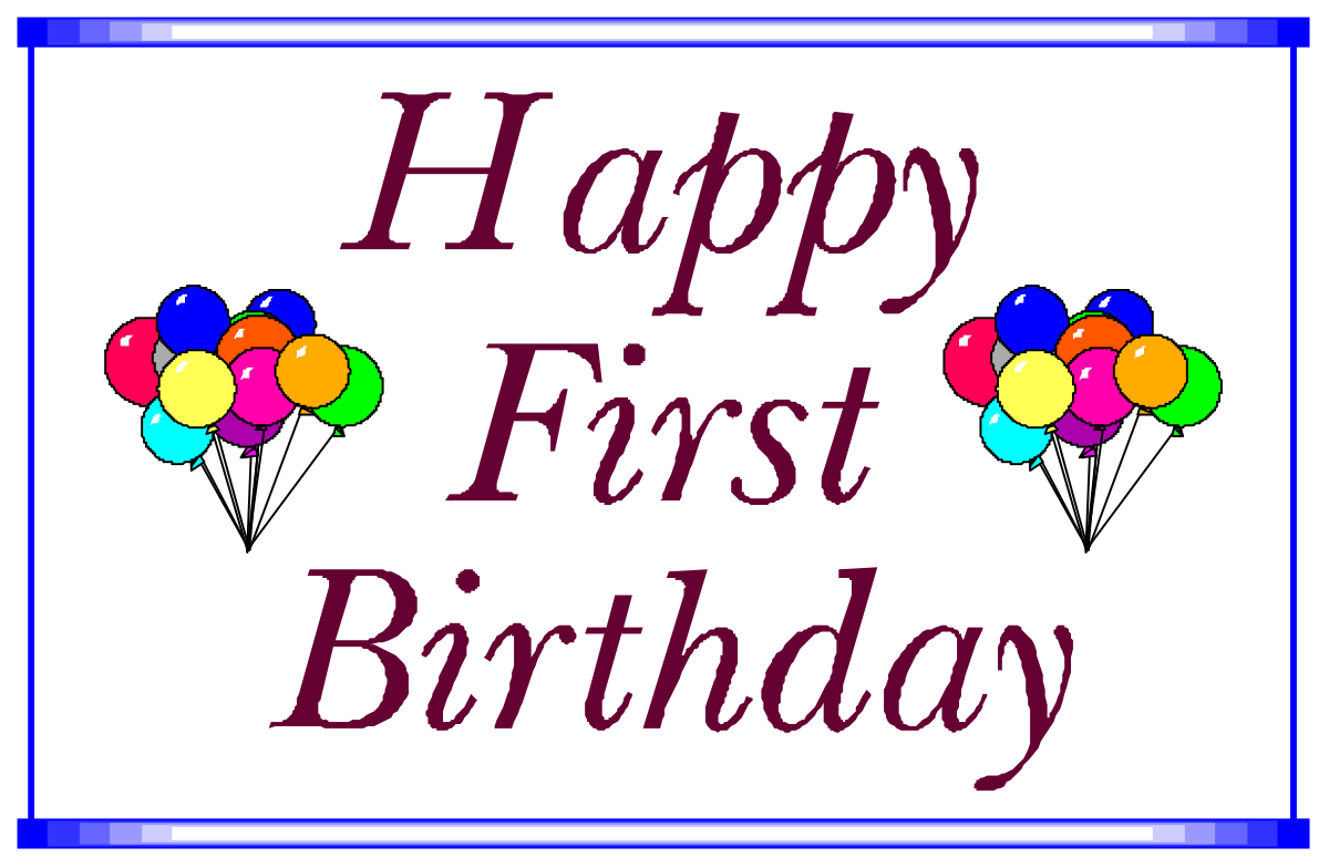 happy first birthday clipart clip art png transparent Happy First Birthday Clipart - Celebrate Your Little One's Milestone