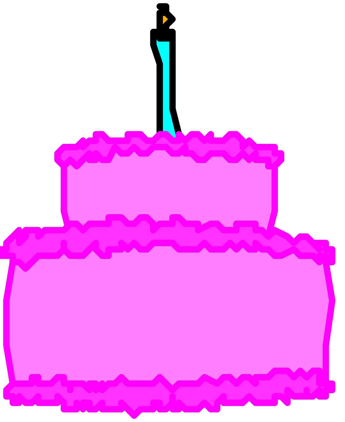 a pink cake with a candle on top clip art png transparent Pink Cake with Candle - Delightful Celebration Clipart