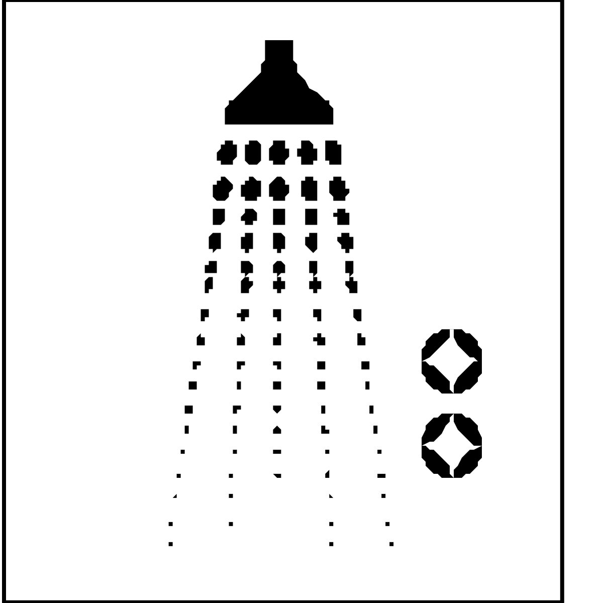 Tower Clipart: Bold Black and White Illustration for Creative Projects