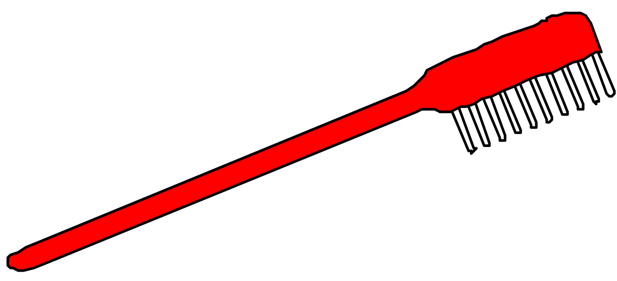 Red Toothbrush Clipart - Perfect for Dental Care Designs