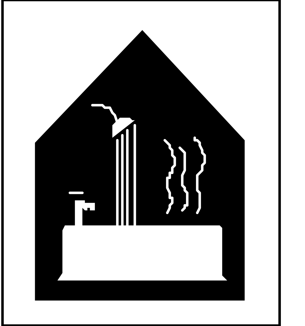 Charming White House with Chimney Clipart for Creative Projects