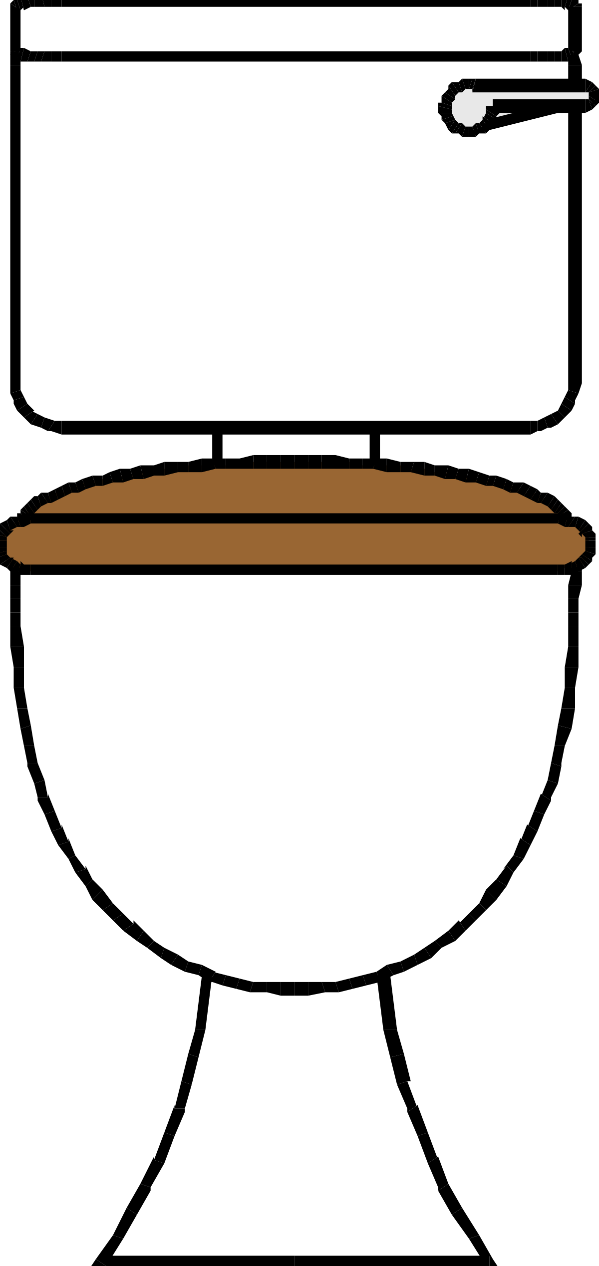 Toilet Bowl and Spoon Clipart: Essential Bathroom Icon