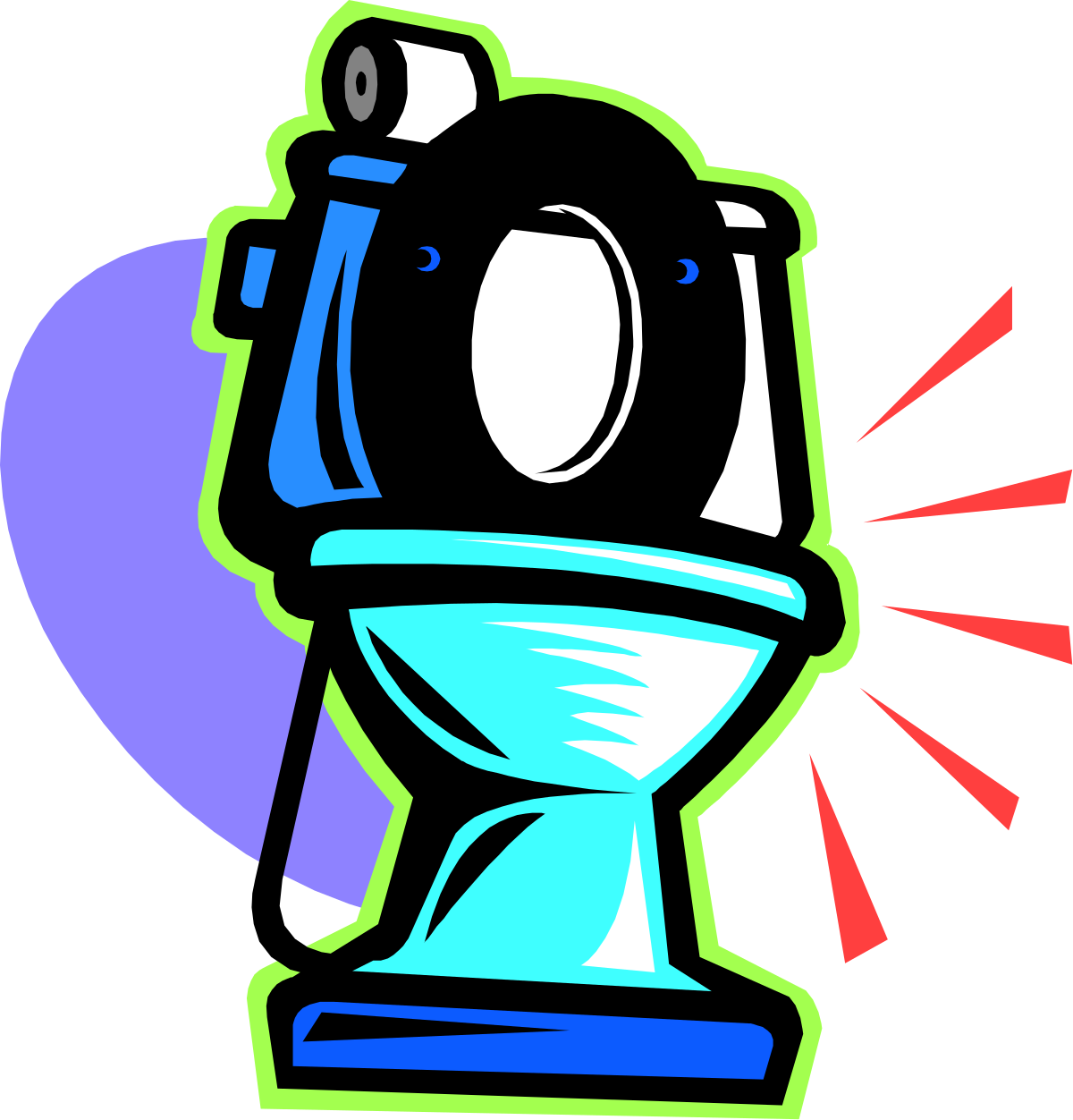Cartoon Robot with Light: Fun and Engaging Clipart for Every Project