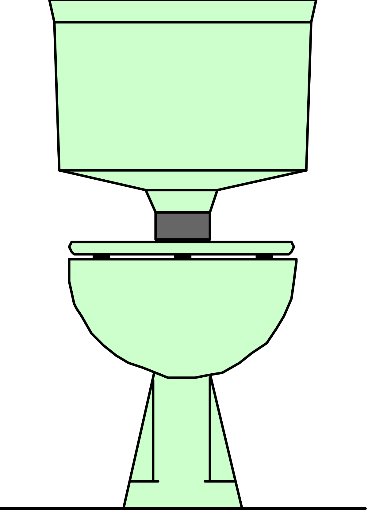 Toilet Clipart with Green Lid - Fun Bathroom Illustration