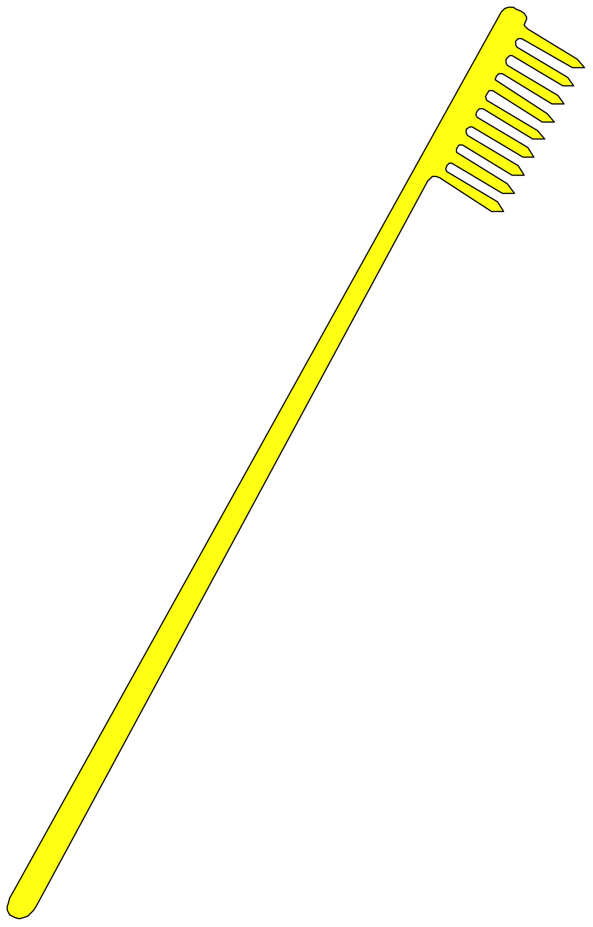 a yellow comb with a black background clip art png transparent Yellow Comb on Black Background - Vibrant Clipart Design