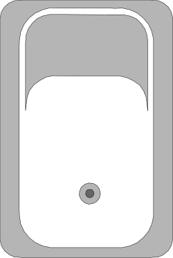 White Square Object with Central Hole - Versatile Clipart for Various Uses
