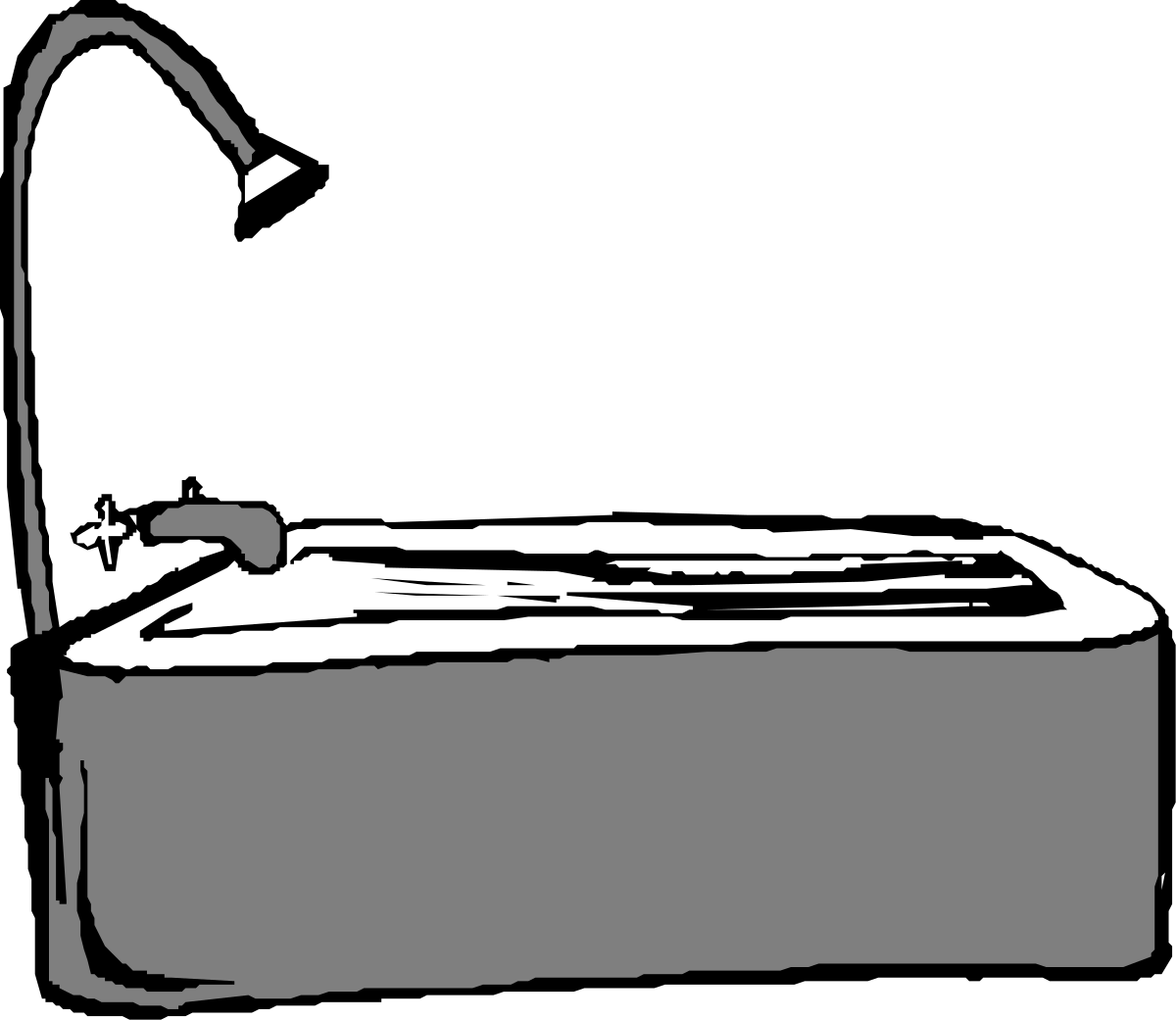 Bed Clipart: Elegant Black and White Drawing for Versatile Use