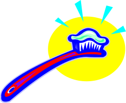 Toothbrush Clipart: Vibrant Toothbrush with Bristles and Handle