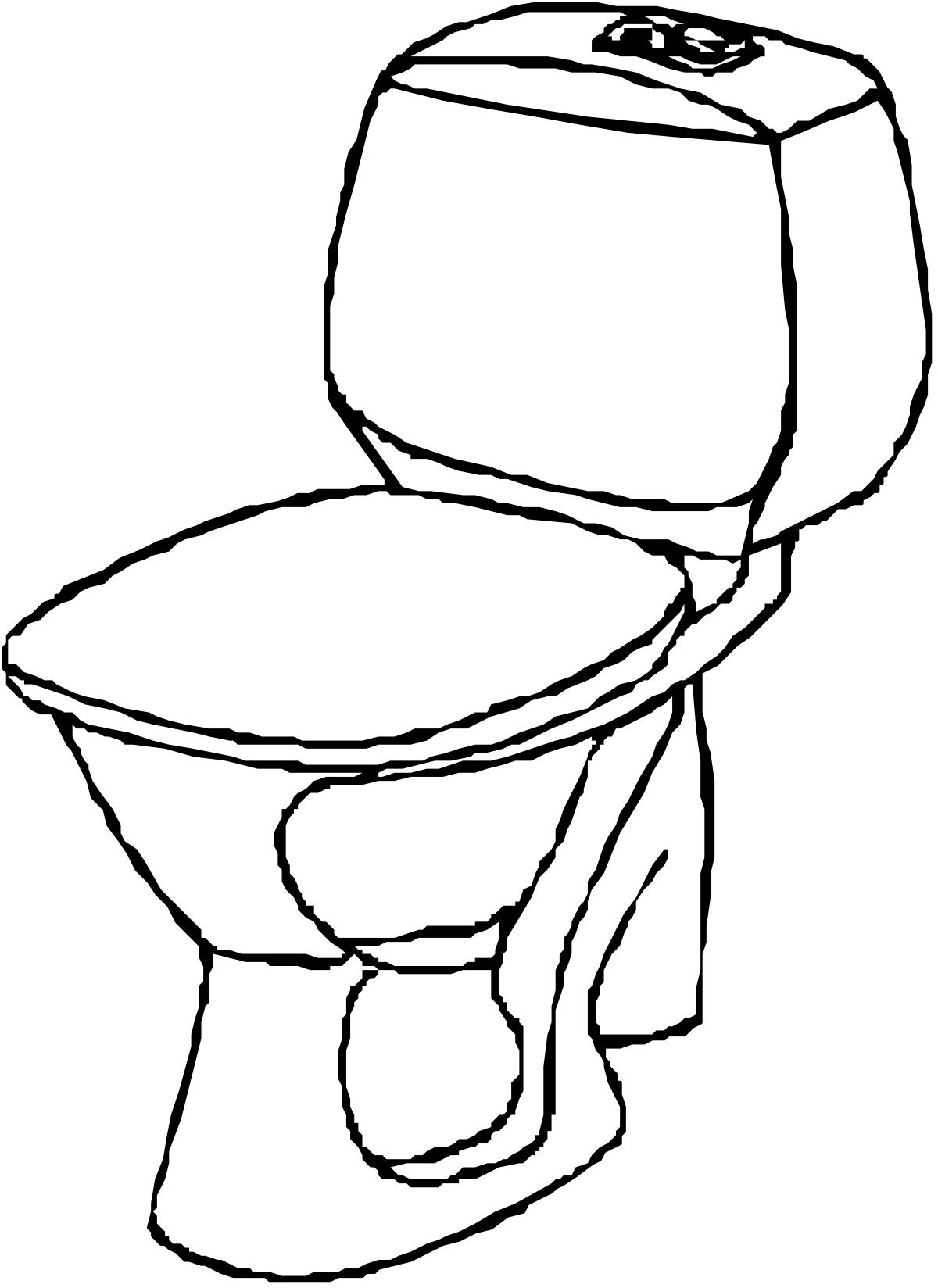 Toilet Clipart with Seat - Perfect for Bathroom Illustrations