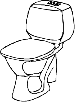 Toilet Clipart with Seat - Perfect for Bathroom Illustrations