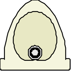 White Stone with Black Center - Unique Clipart for Creative Projects
