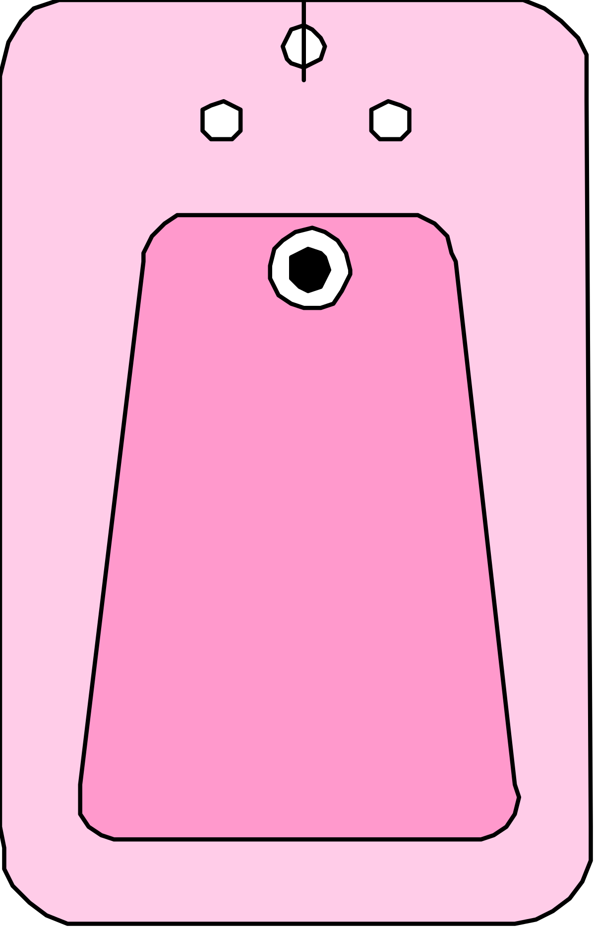 Pink Bag with Black Eye Clipart - Unique and Playful Design