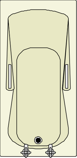 Car Clipart: Classic Hood Design with Detailed Features