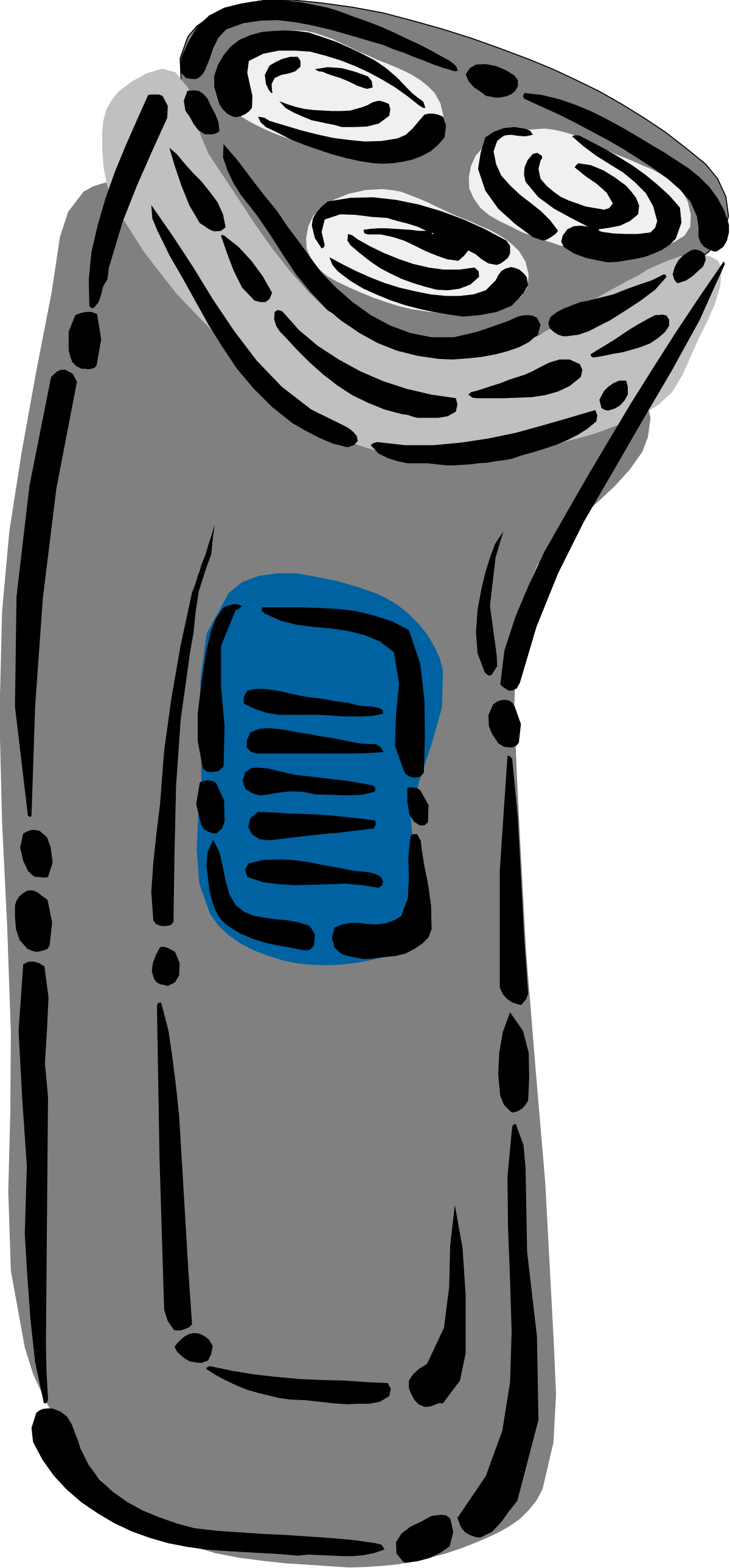 Soda Can Clipart with Blue Label - Refreshing Beverage Illustration
