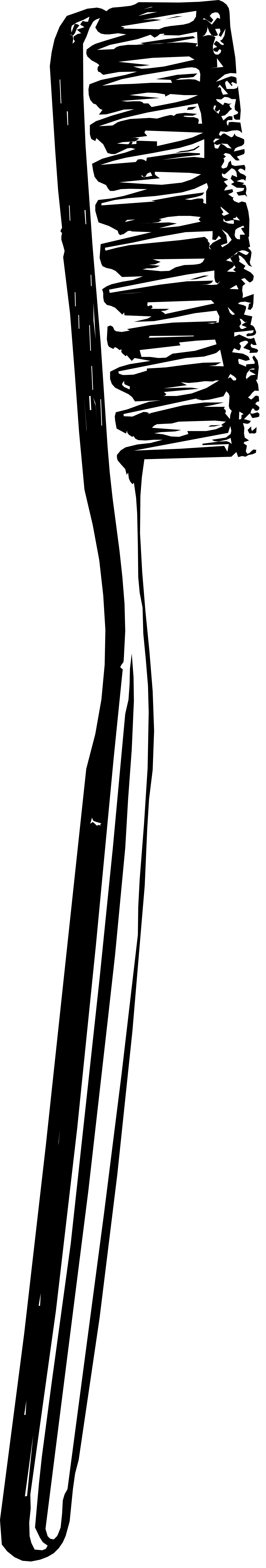 a black and white image of a brush brush clip art png transparent Brush Clipart - Black and White Illustration of a Paint Brush