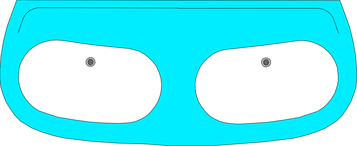 Blue Face with Two Eyes Clipart for Fun Designs