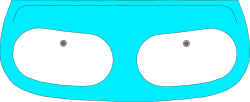 Blue Face with Two Eyes Clipart for Fun Designs
