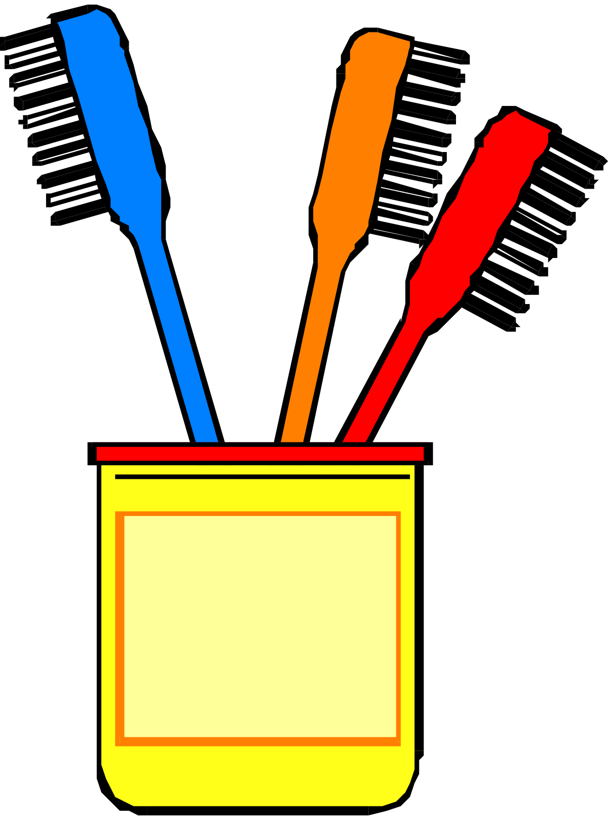 a cup with toothbrushs and toothbrushs clip art png transparent Cup with Toothbrushes Clipart - Perfect for Dental Themes