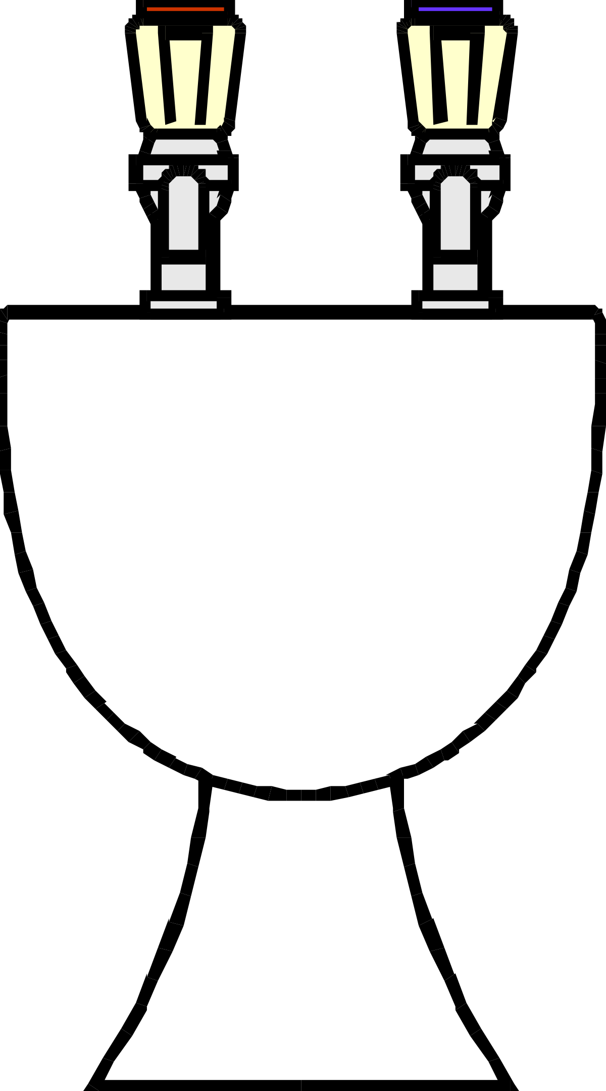 Toilet with Two Urns: Unique Clipart for Creative Projects