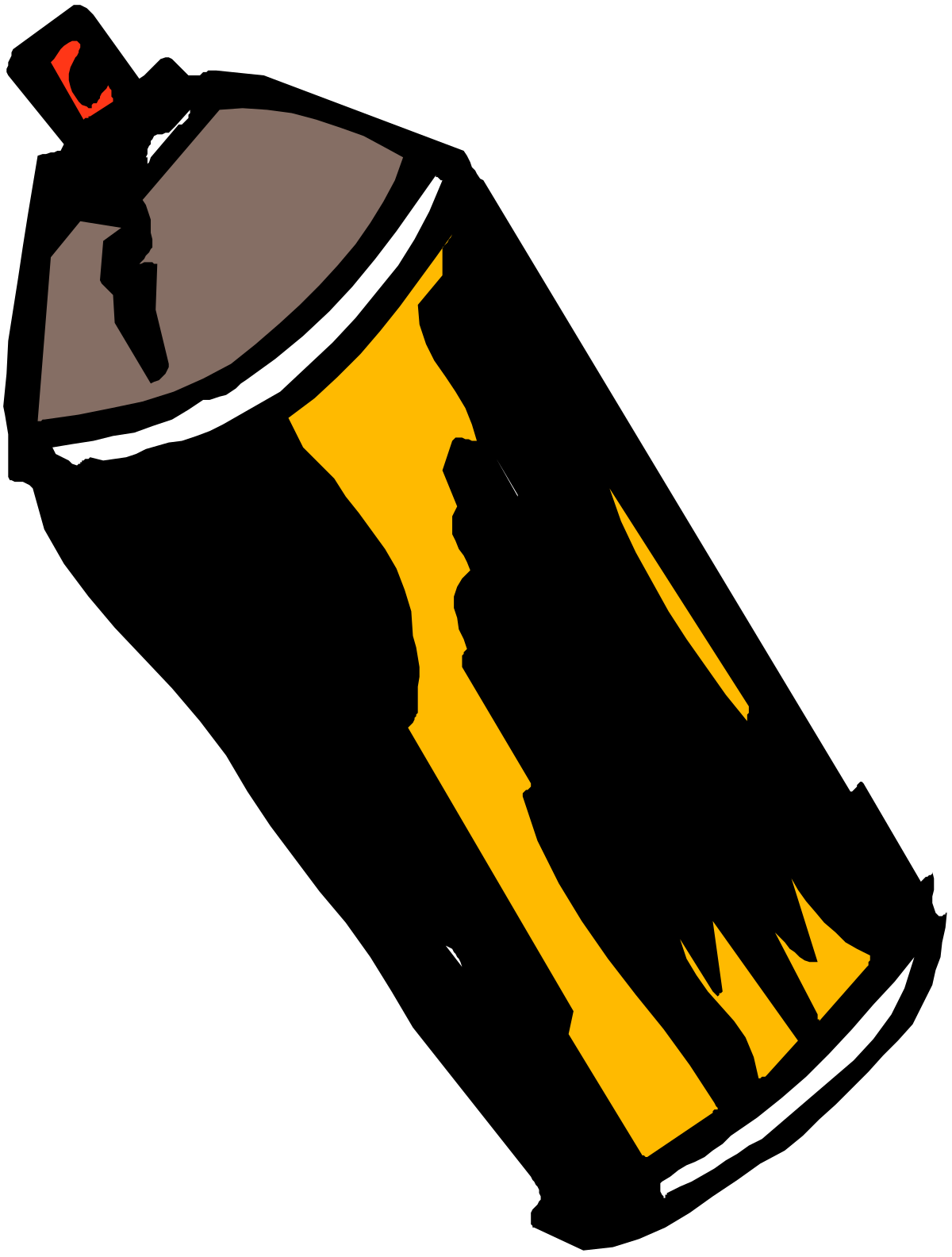 a yellow and black object with a red dot clip art png transparent Yellow and Black Object with Red Dot - Eye-Catching Clipart