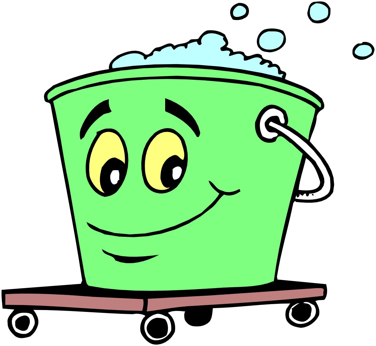 a green trash can with a smile on it clip art png transparent Happy Green Trash Can Clipart - Fun & Friendly Waste Bin Illustration