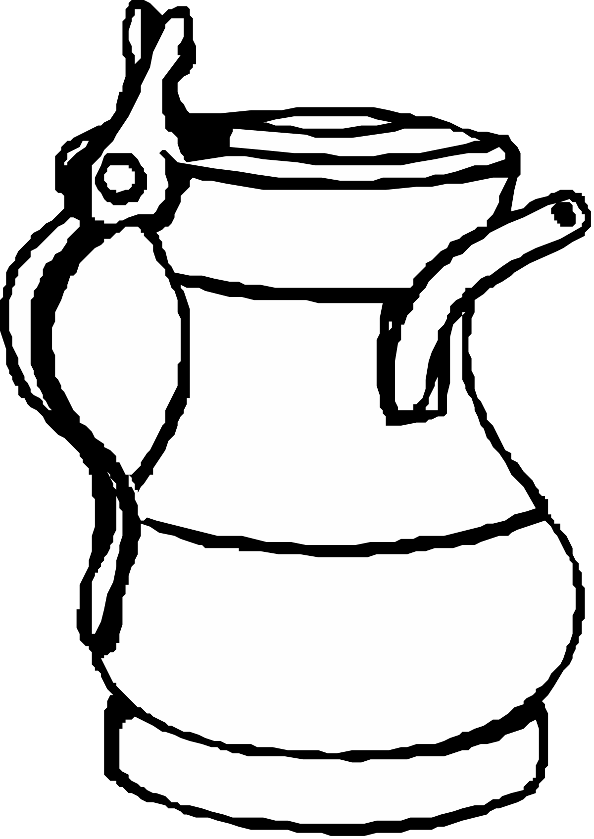White Coffee Pot Clipart: Classic Kitchen Essential