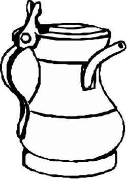 White Coffee Pot Clipart: Classic Kitchen Essential