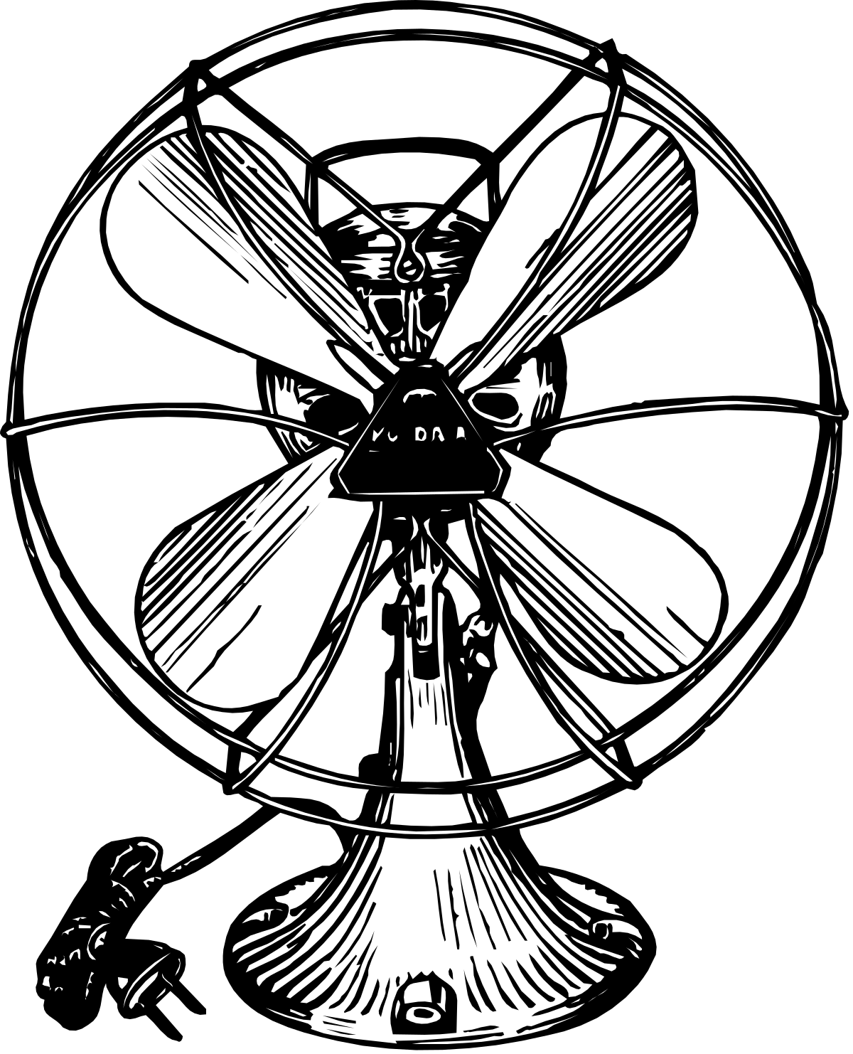 a fan with a black and white design clip art png transparent Stylish Black and White Fan Clipart for Unique Designs